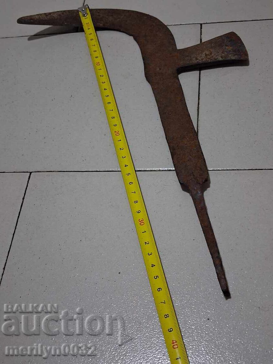 Cositoare veche forjata manual, fier forjat - 5