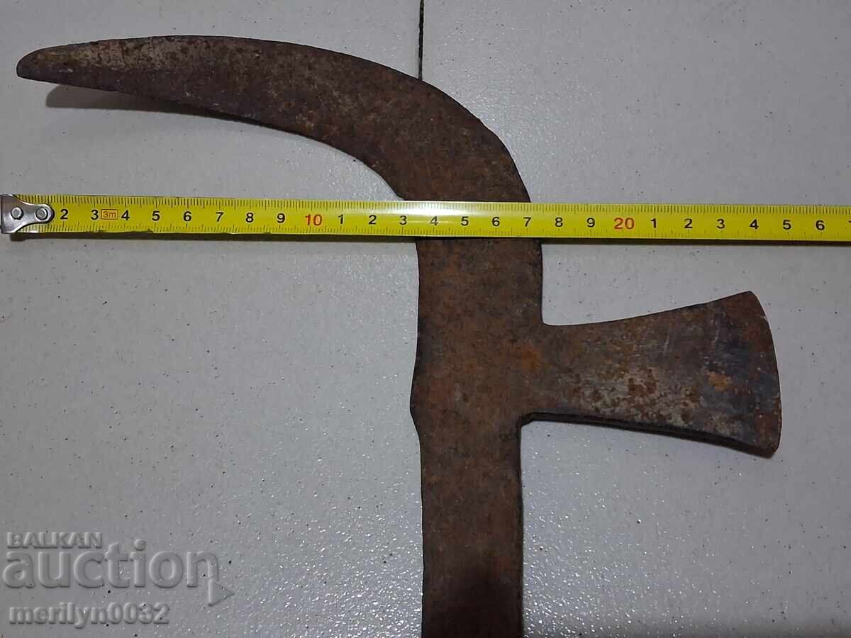 Cositoare veche forjata manual, fier forjat - 6