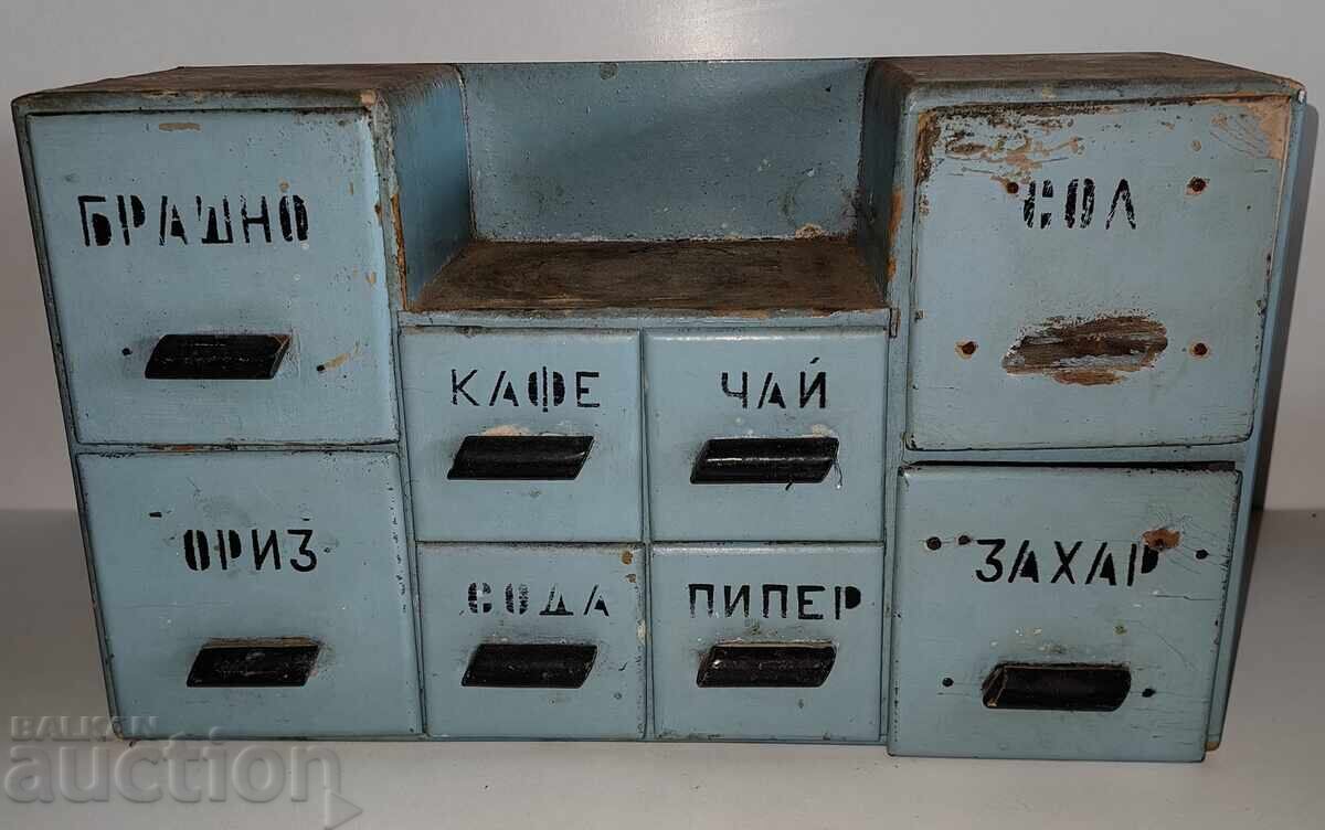 DULAP VINTAGE PENTRU CONSERVE, DULAP, SET PENTRU CONDIMENTE