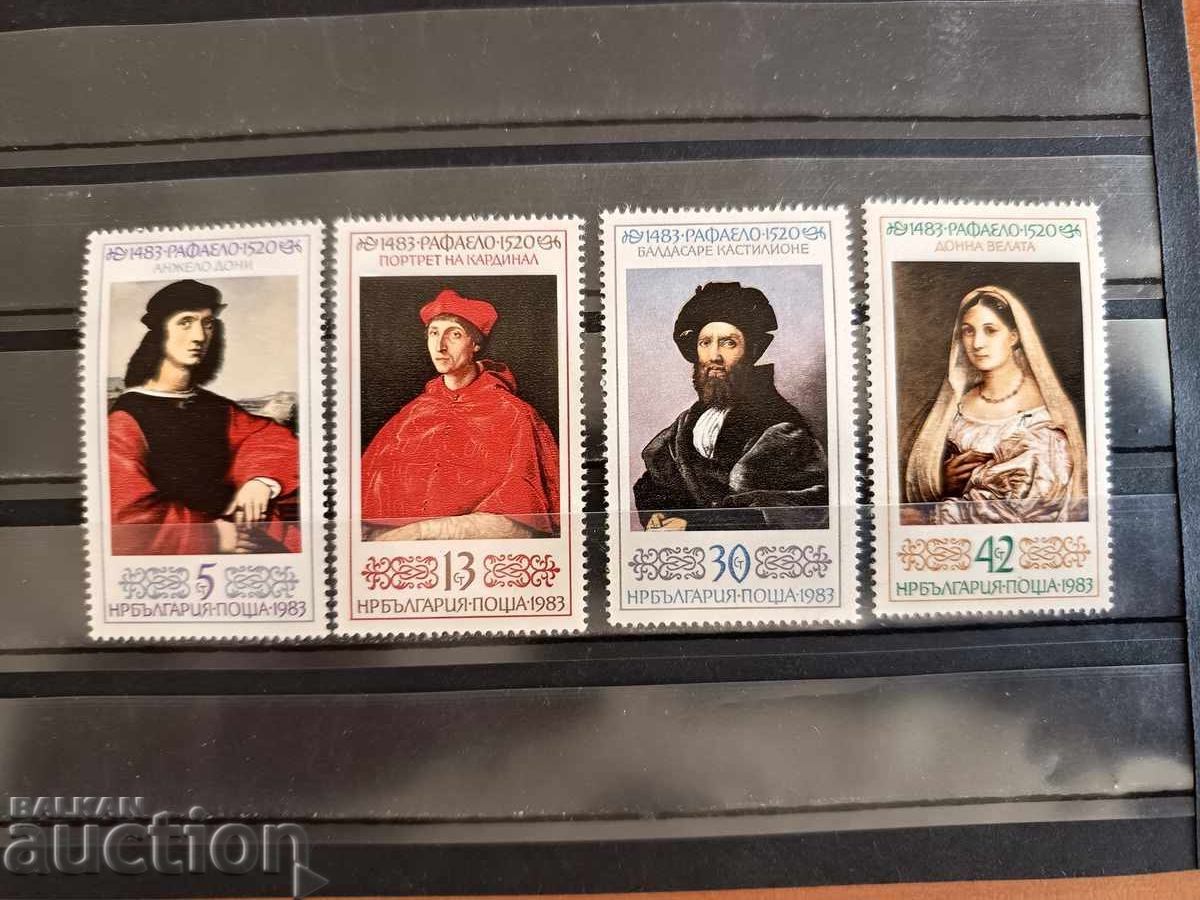 Bulgaria 500 ani de la nașterea lui Rafael nr. 3274/77 din 1983