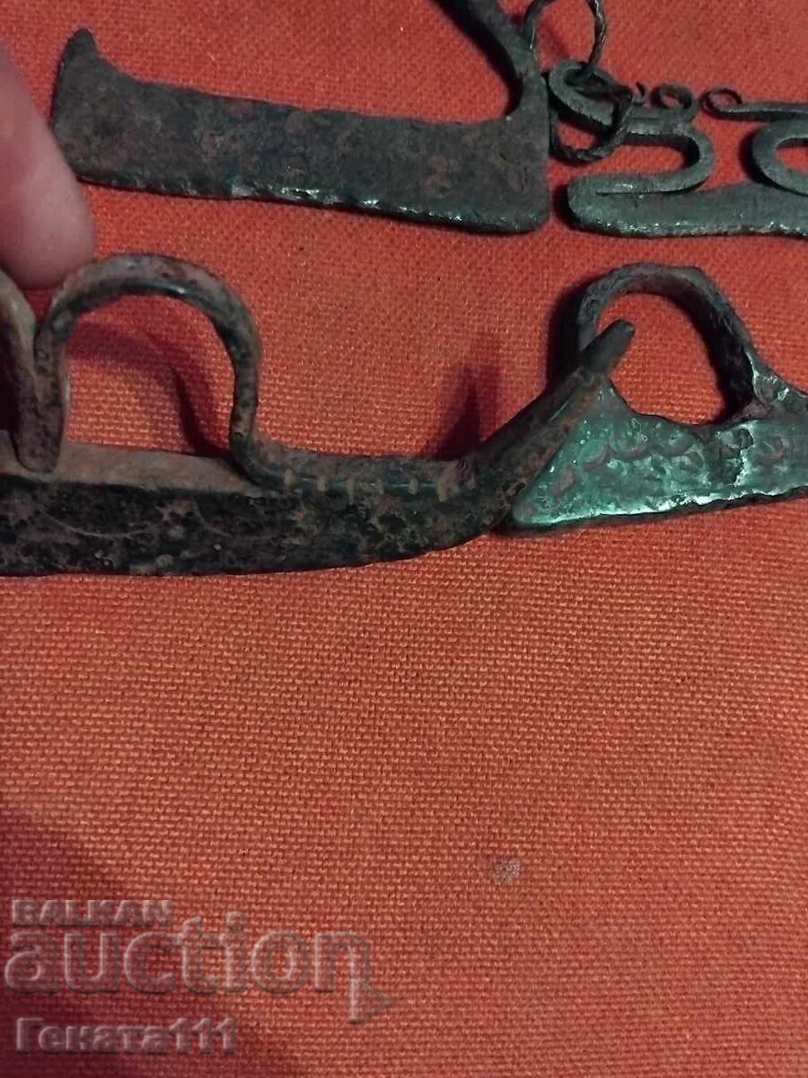 Vechi amnar din fier forjat, cremene - 5