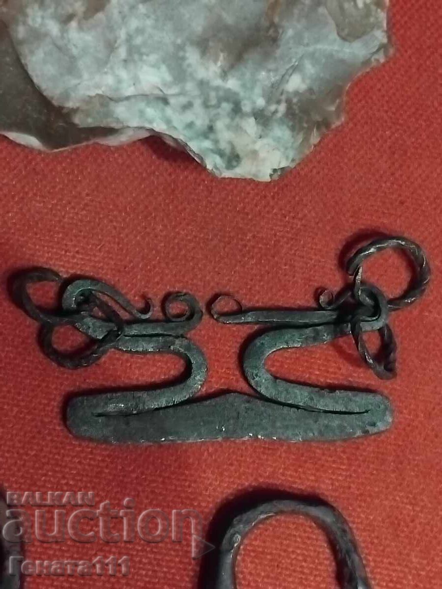 Vechi amnar din fier forjat, cremene - 6