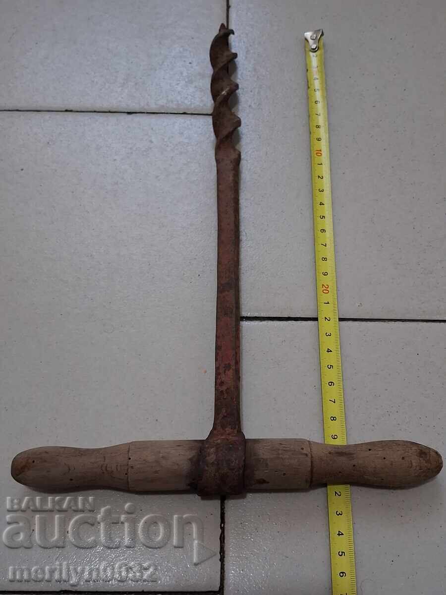 Vintage woodworking tool brace auger drill bit - 5