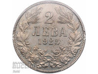 2 leva 1925 (fără bară) MS65