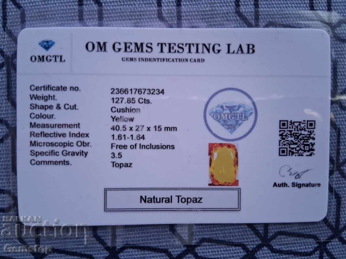 BZC127.85 ct topaz imperial natural cert. OMGTL de la 1st! - 5 BZC127.85 ct topaz imperial natural cert. OMGTL de la 1st! - 5