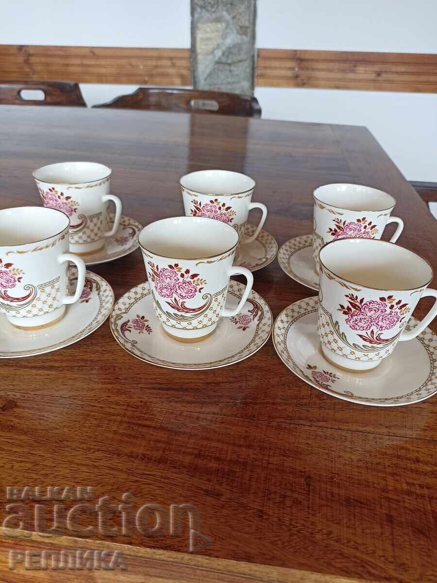 Serviciu de ceai din porțelan rusesc, fabrica LFZ - 6