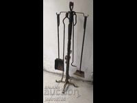 стар комплект за камина / ковано желязо