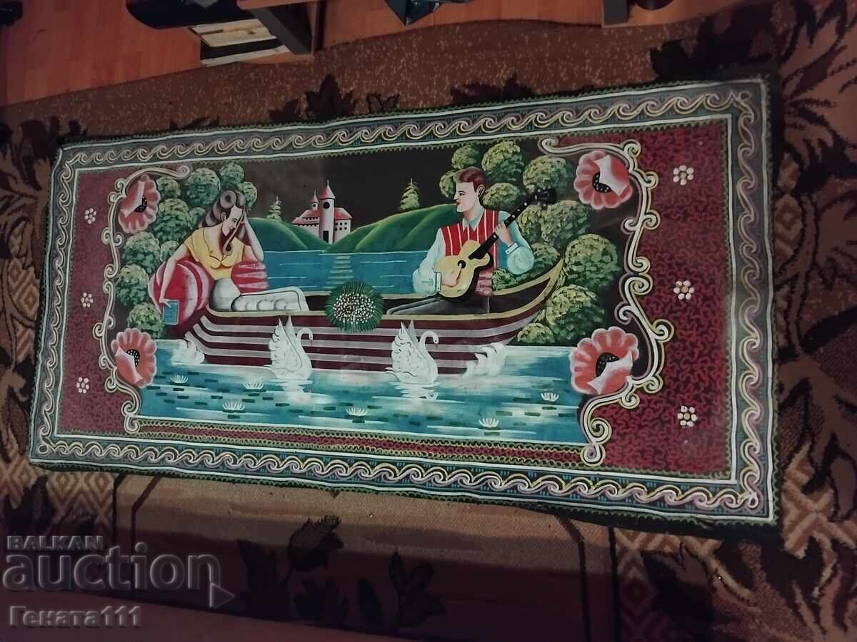 Παλιό κάλυμμα τοίχου, μπογιά σε ύφασμα