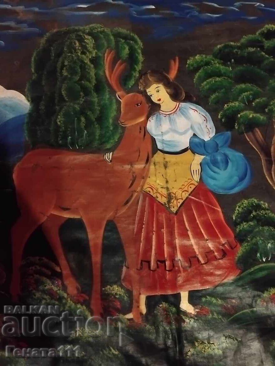 Delivery of Old wall covering for painting on fabric