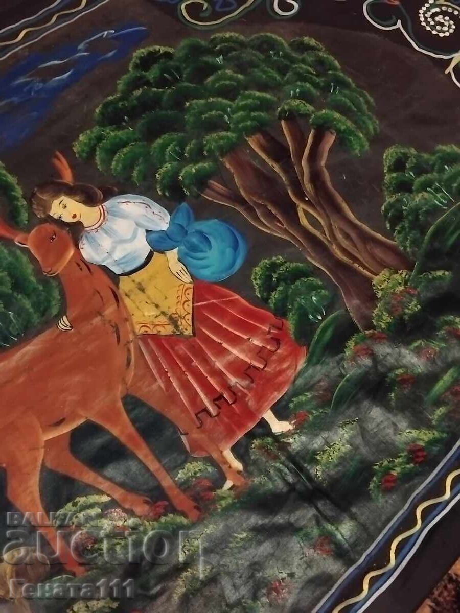 Old wall covering for painting on fabric - 5