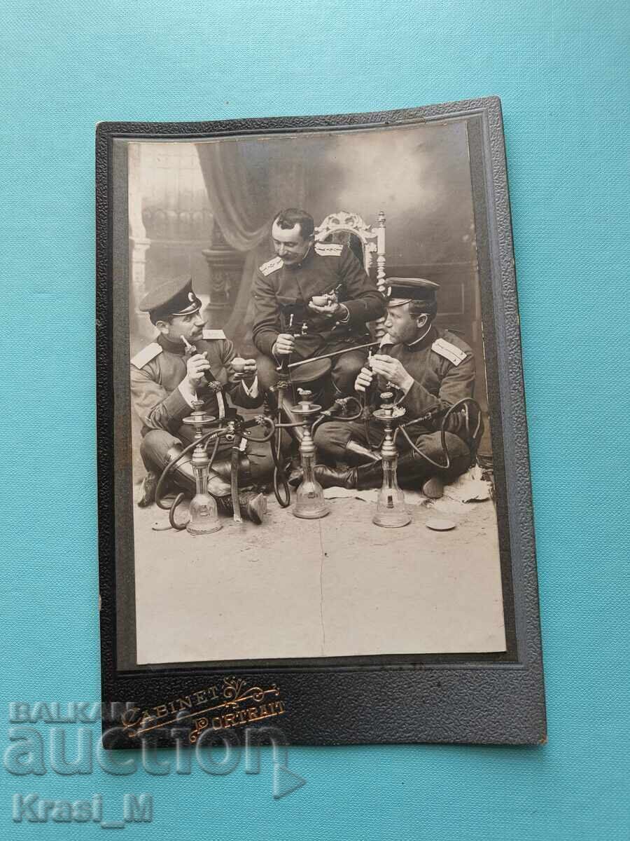 Φωτογραφία, αξιωματικοί καπνίζουν ναργιλέ μετά την κατάληψη της Αδριανούπολης! με τιμή € 90.00 | 176.02 BGN