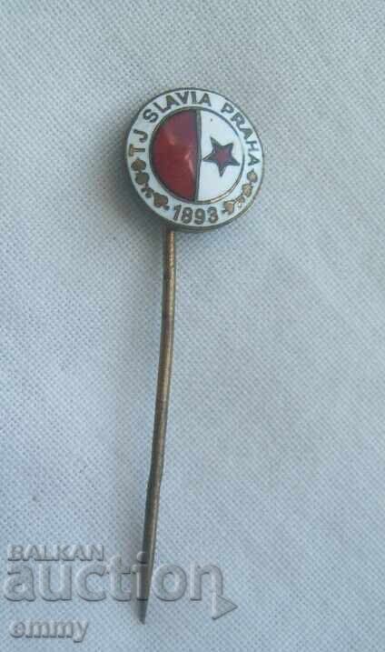 Insignă fotbal - FC Slavia Praga, Cehoslovacia, Cehia Insignă fotbal - FC Slavia Praga, Cehoslovacia, Cehia