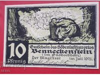 Банкнота-Германия-Саксония-Бенекенщайн-10 пфенига 1921