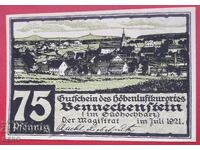 Банкнота-Германия-Саксония-Бенекенщайн-75 пфенига 1921