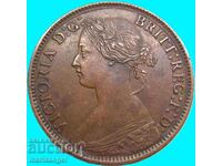 Великобритания 1 Фартинг 1860 Виктория - рядка година