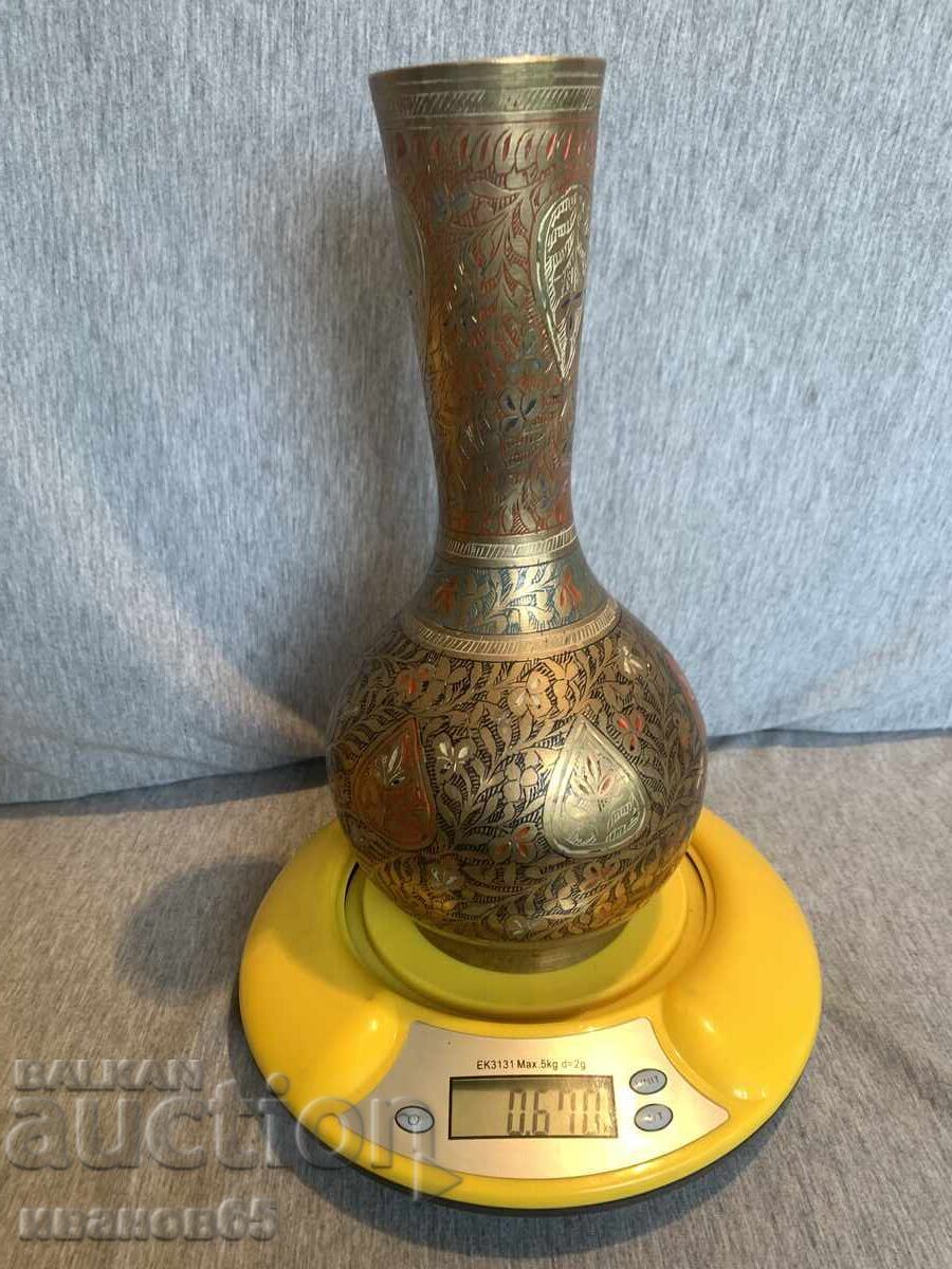 Παλιά χαραγμένη ορειχάλκινη βάζα - 5 Παλιά χαραγμένη ορειχάλκινη βάζα - 5