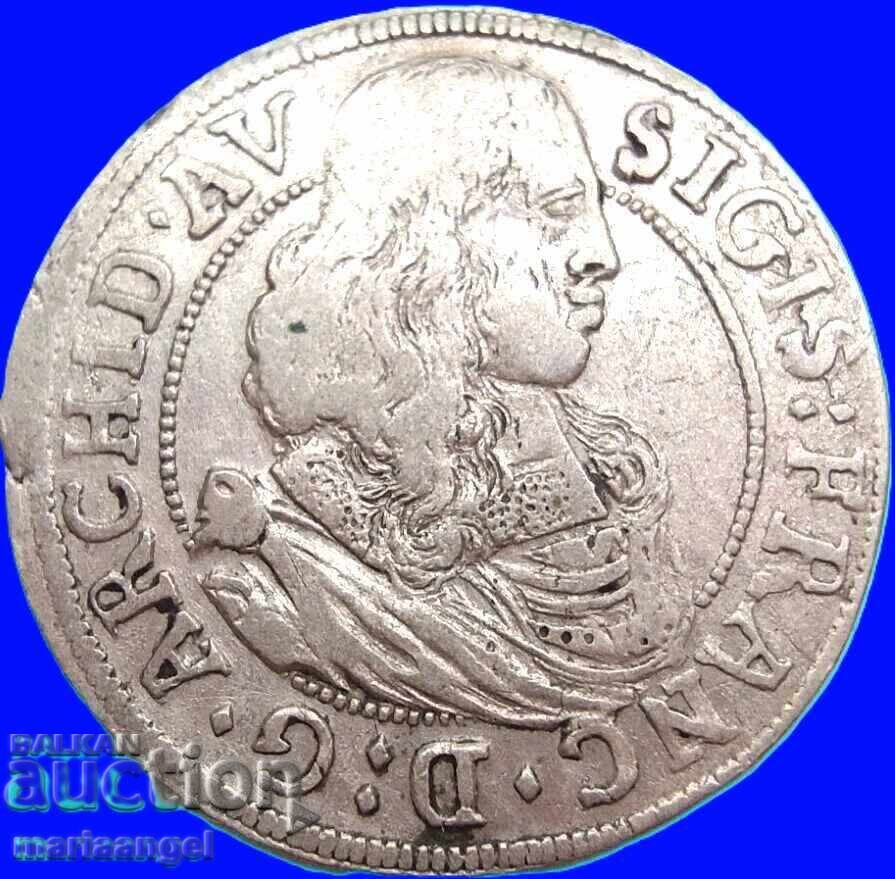 Austria 3 Kreuzer 1664 Ferdinand Karl Tirol argint - 5