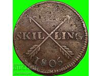 Sweden 1 Skilling 1805 Adolf Frederick 14.28g