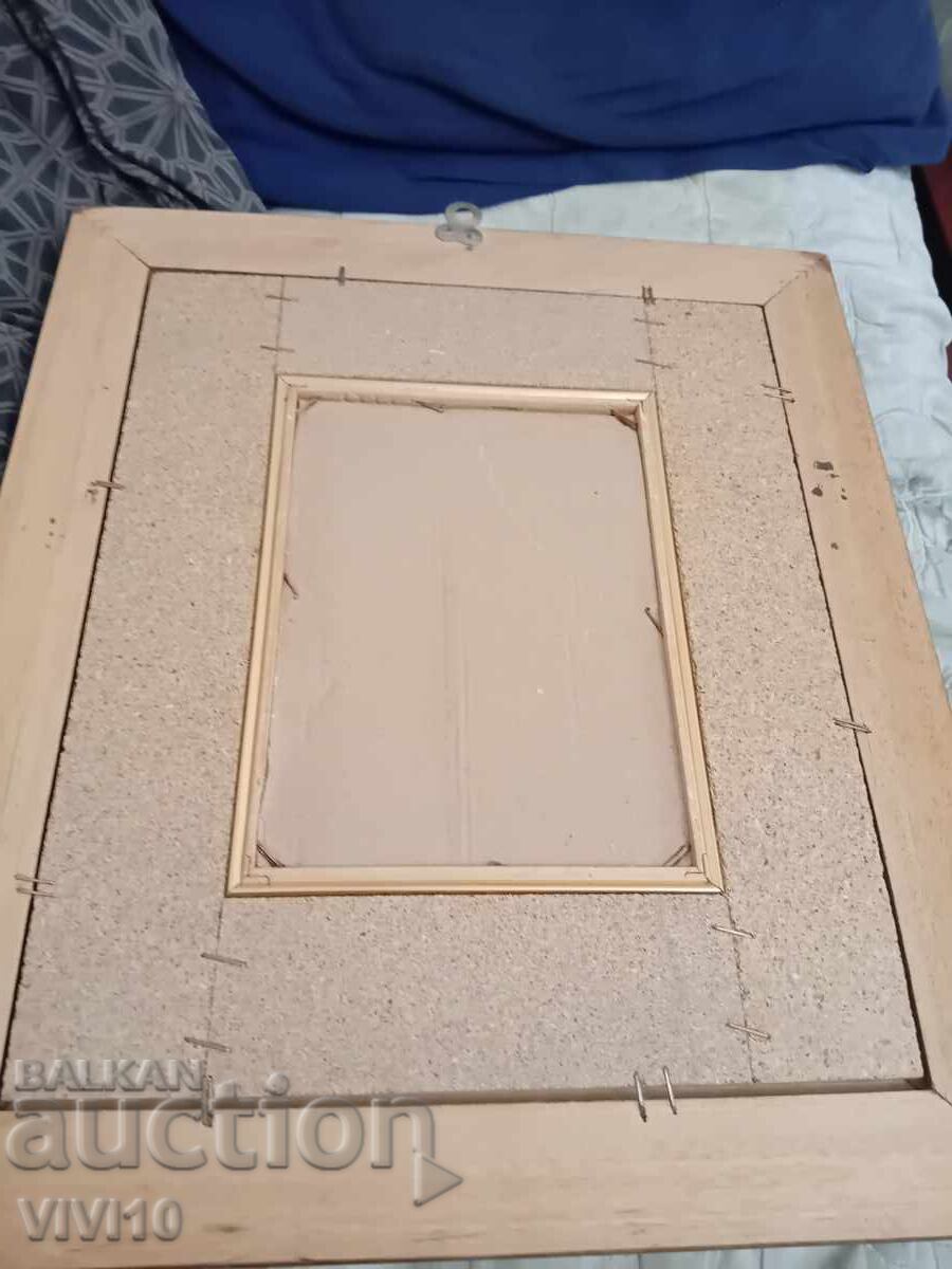 Δημοπρασία Παλαιός πίνακας, ξύλινη κορνίζα, 33εκ επί 38εκ