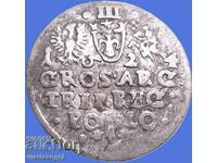 Poland 3 groszy (troika) 1624 Sigismund III silver - rare
