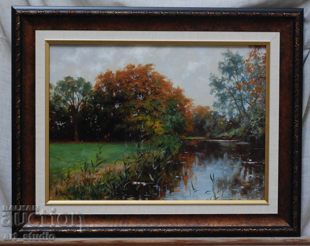 Forest landscape - oil paints