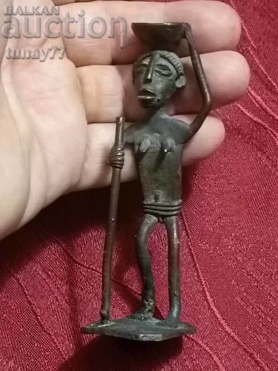 Статуетка пласти  Изкуство на племето Акан Ашанти Африканска - 6