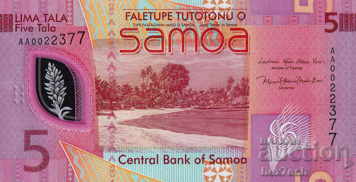 ❤️ ⭐ Samoa 2023 5 tala polimer UNC nou ⭐ ❤️ cu preț € 6.99 | 13.67 BGN