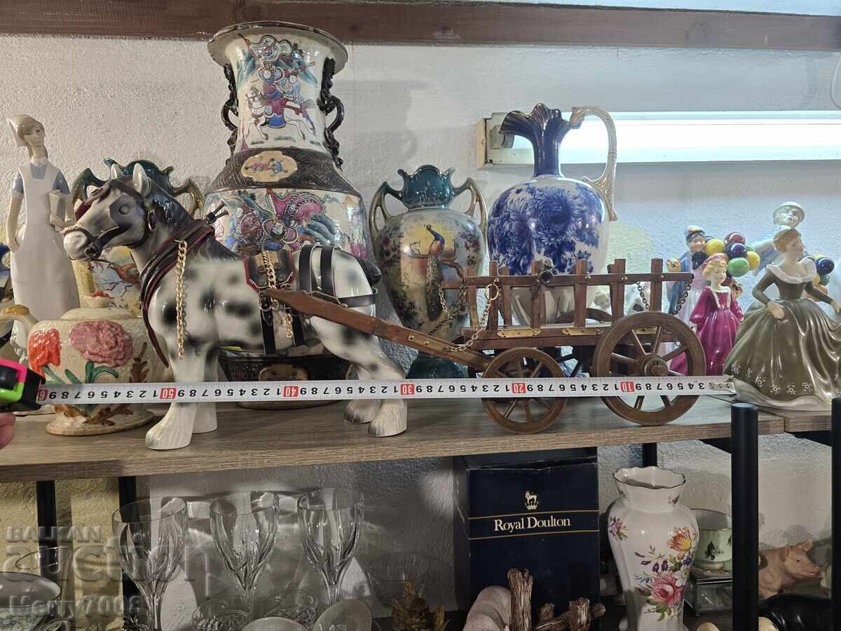 Rare collectible set – decorative horse with cart - 6