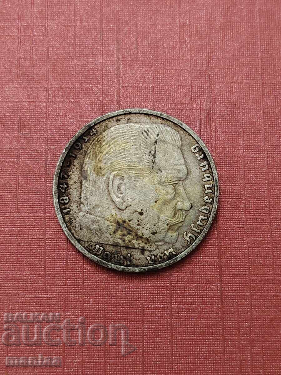 Auction  2 Marks 1938 Silver!