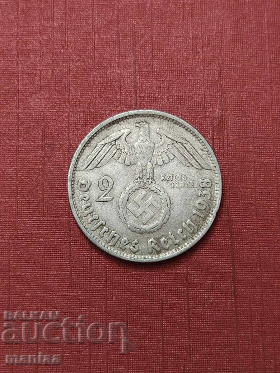 2 Marks 1938 Silver!