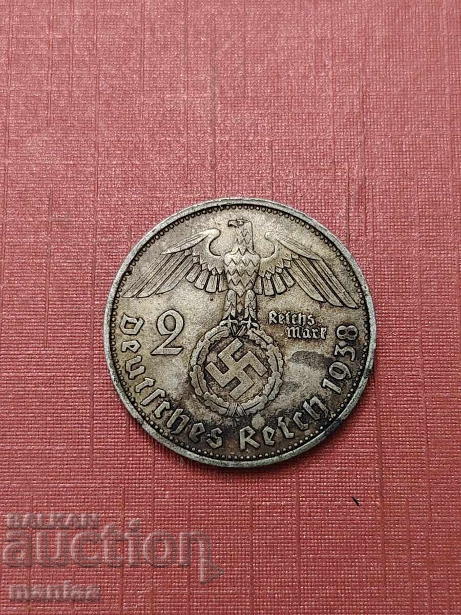 2 Marks 1938 Silver!