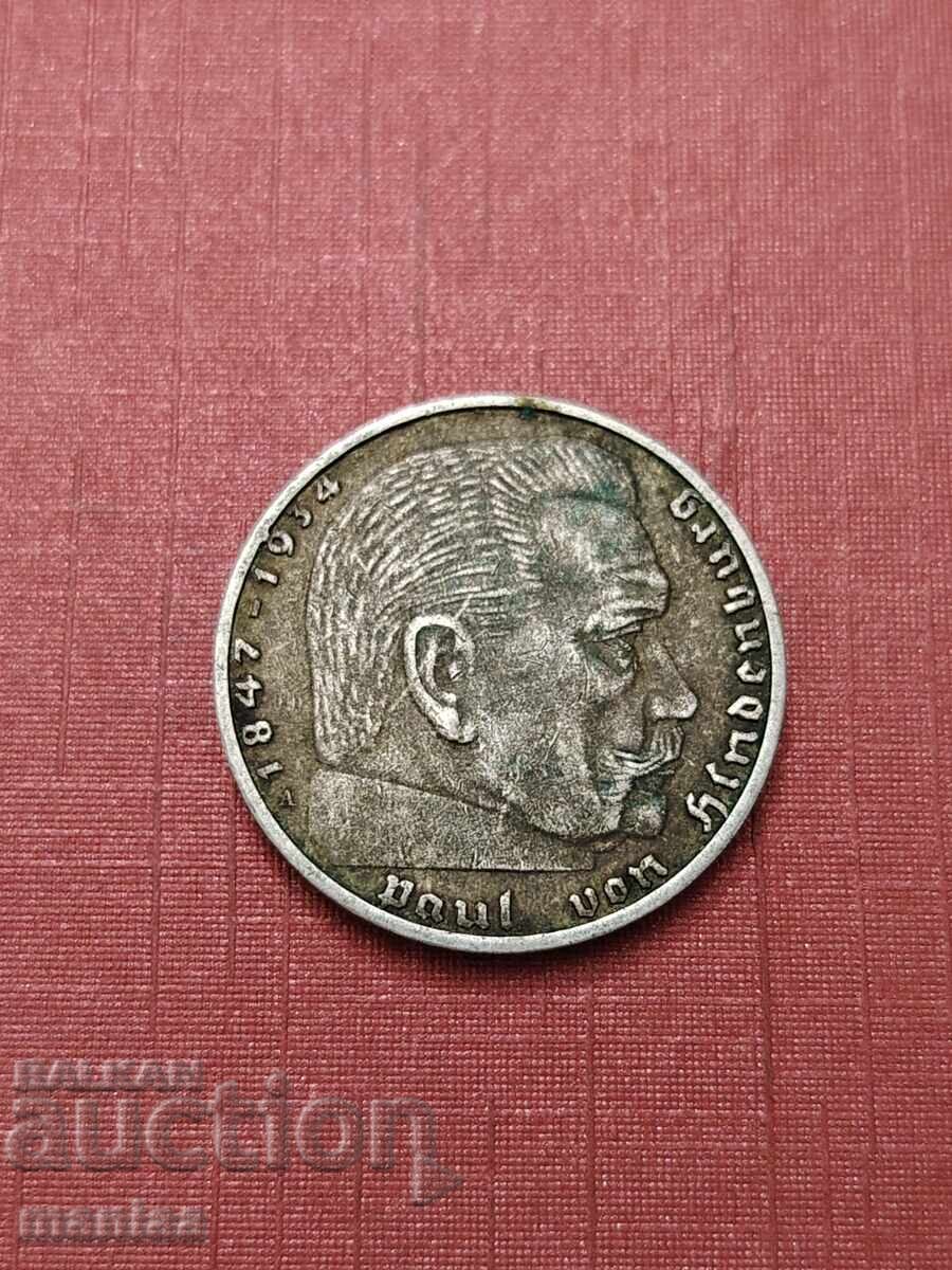 Auction  2 Marks 1938 Silver!