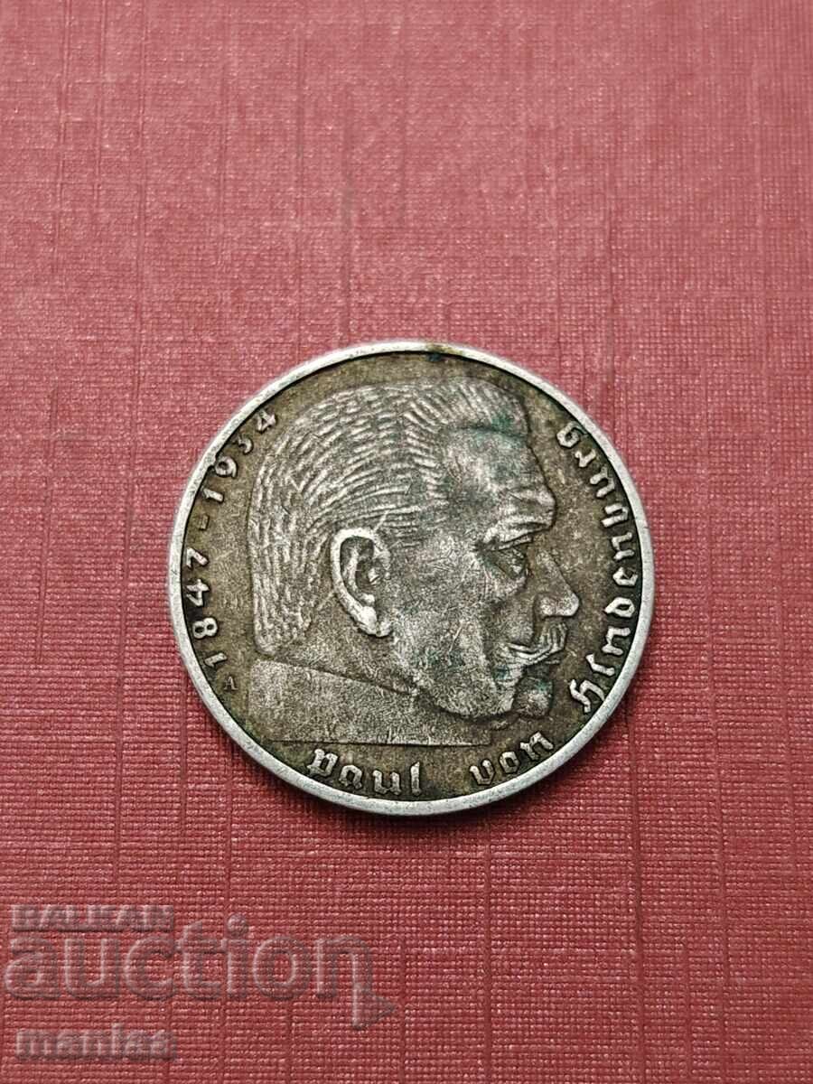 Delivery of 2 Marks 1938 Silver!