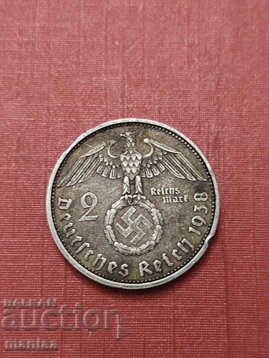 2 Marks 1938 Silver!