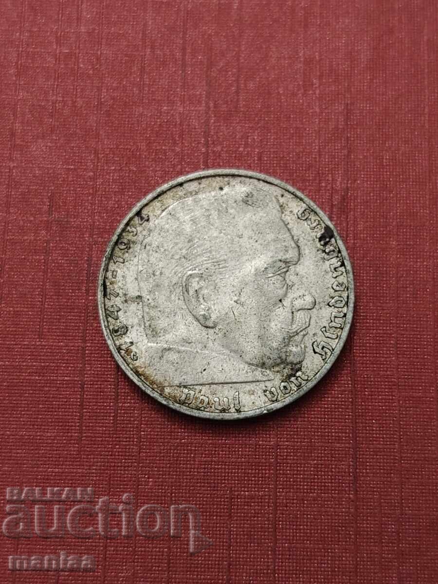 Delivery of 2 Marks 1938 Silver!
