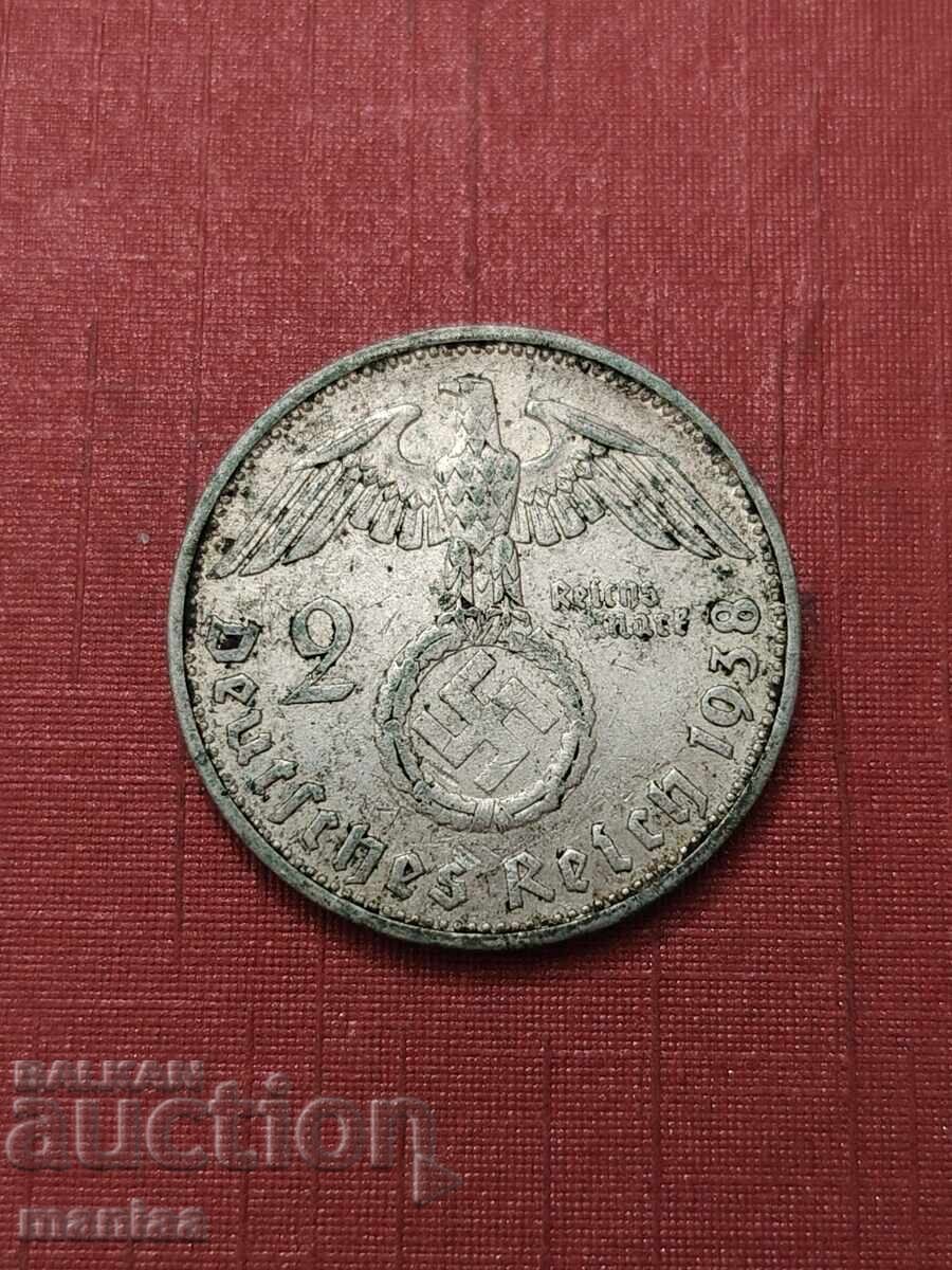 2 Marks 1938 Silver!