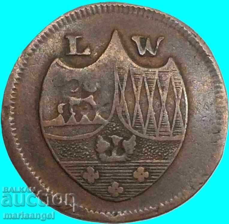 Γερμανία 1 pfennig 1804 Levenstein χάλκινο - σπάνιο νόμισμα