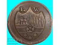 Germania 1 pfennig 1804 cupru Levenstein - monedă rară