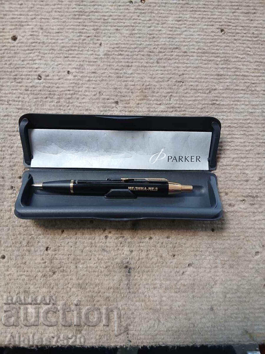 Διαφημιστικό στυλό "Parker" με το λογότυπο της εταιρείας "Medina Med"