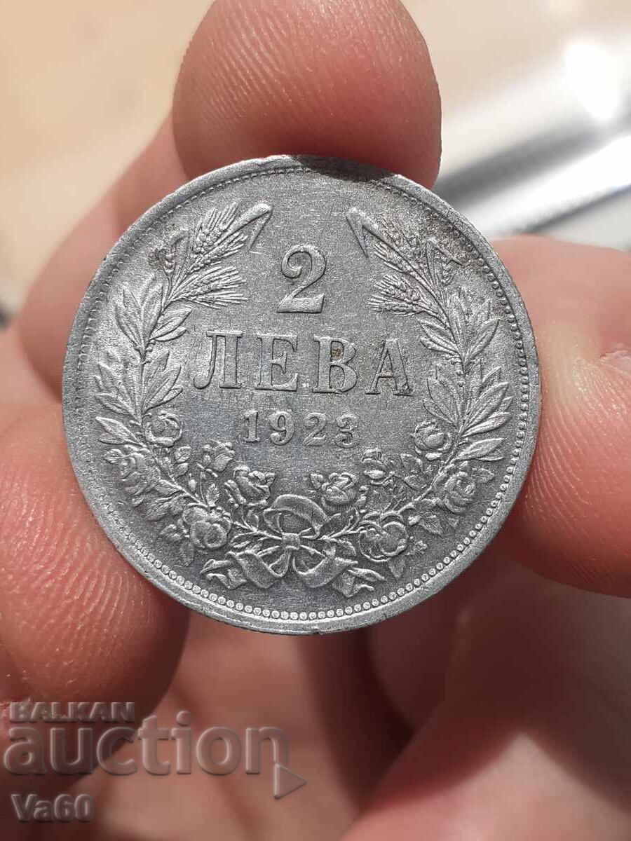 Auction  2 leva 1923 Bulgaria coin