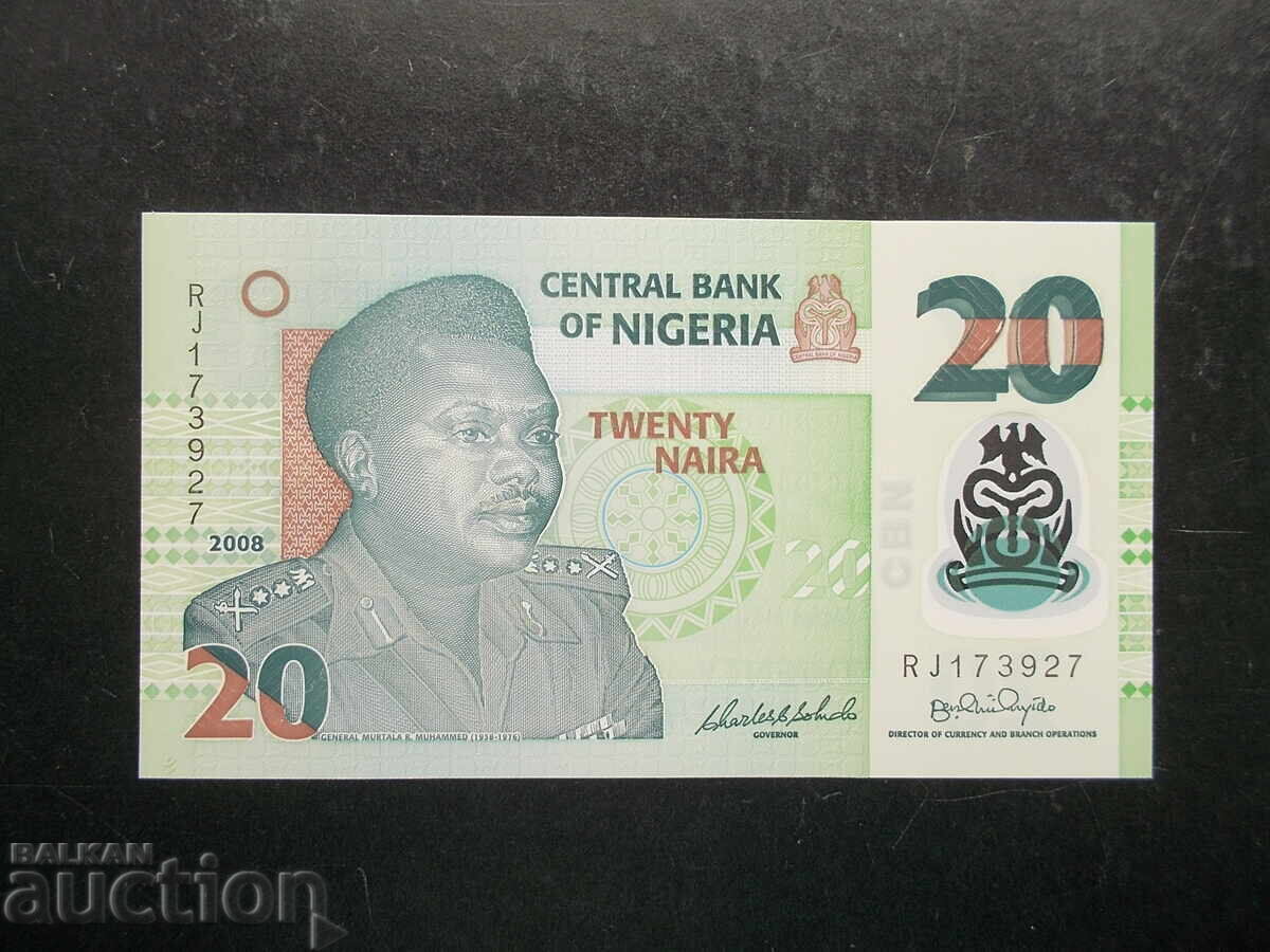ΝΙΓΗΡΙΑ, 20 νάιρα, 2008, UNC