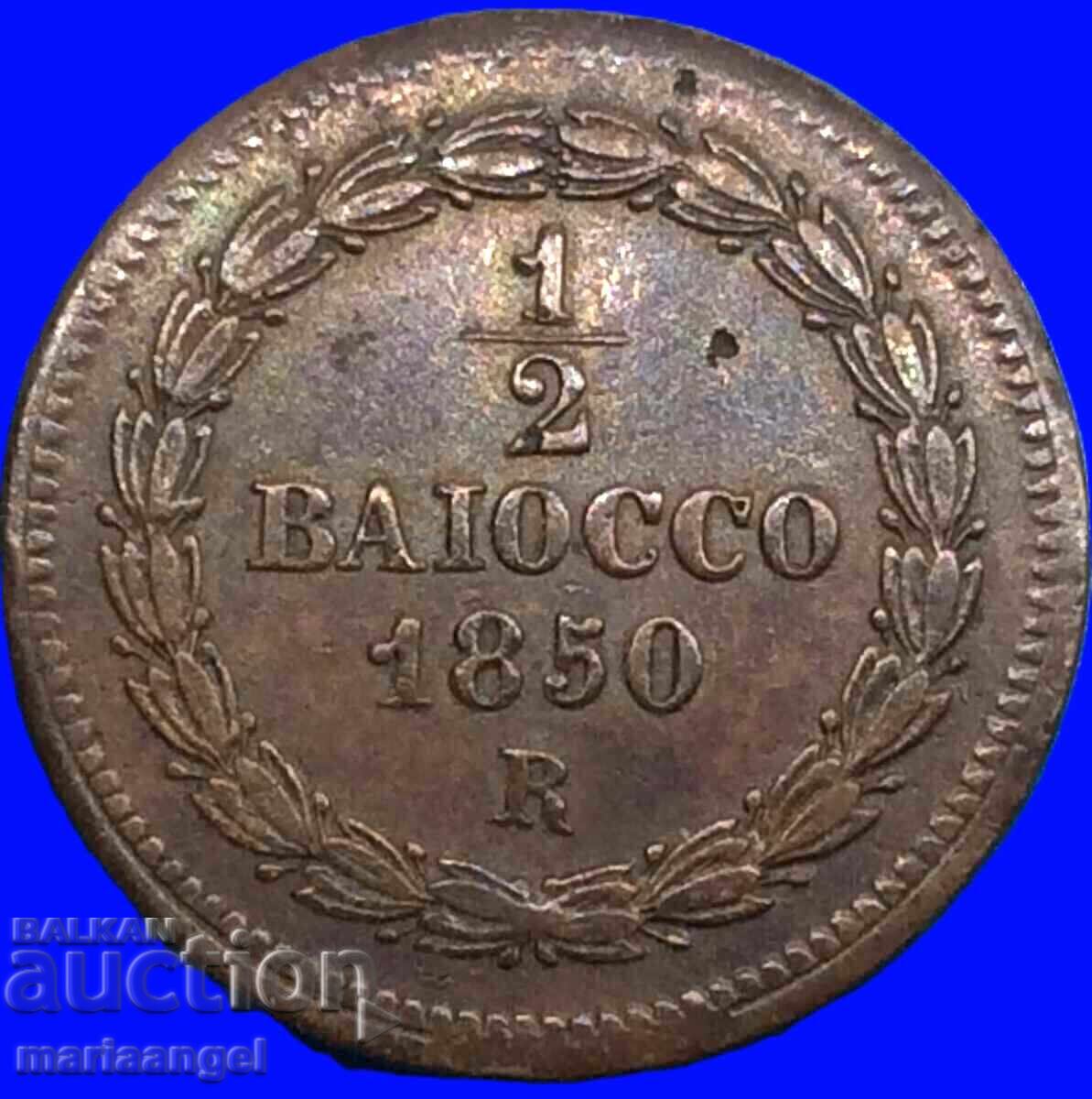 1/2 bayoko 1850 Vatican ROME 23mm bronze - 7