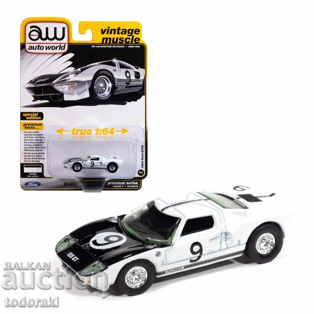 Auto World Premium 1964 Ford GT 40 1:64 Форд ДжеТе Количка