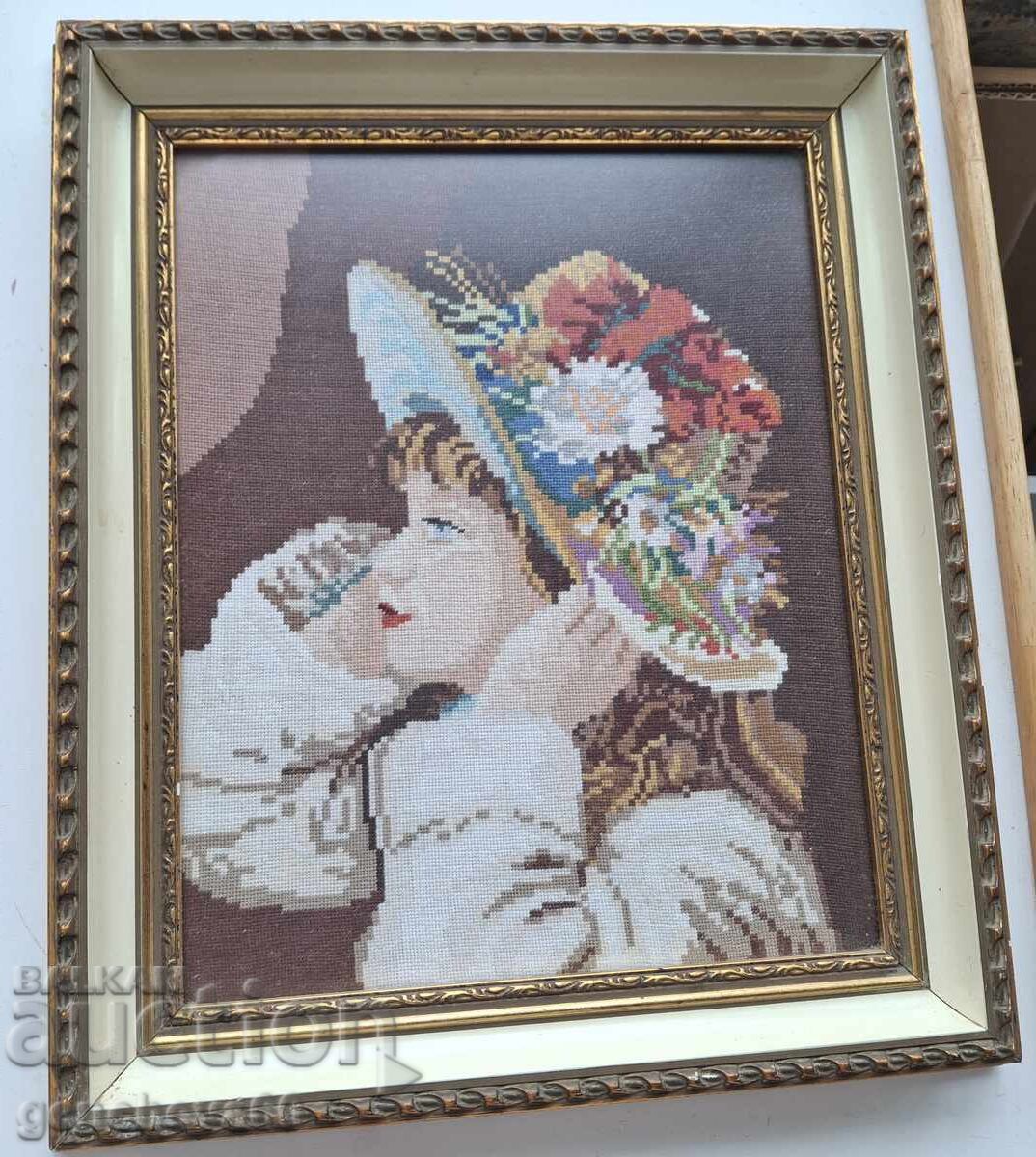 Аукцион Класически гоблен,,Момичето с шапка" Аукцион Класически гоблен,,Момичето с шапка"