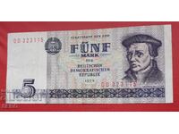 Банкнота-Германия-ГДР-5 марки 1975