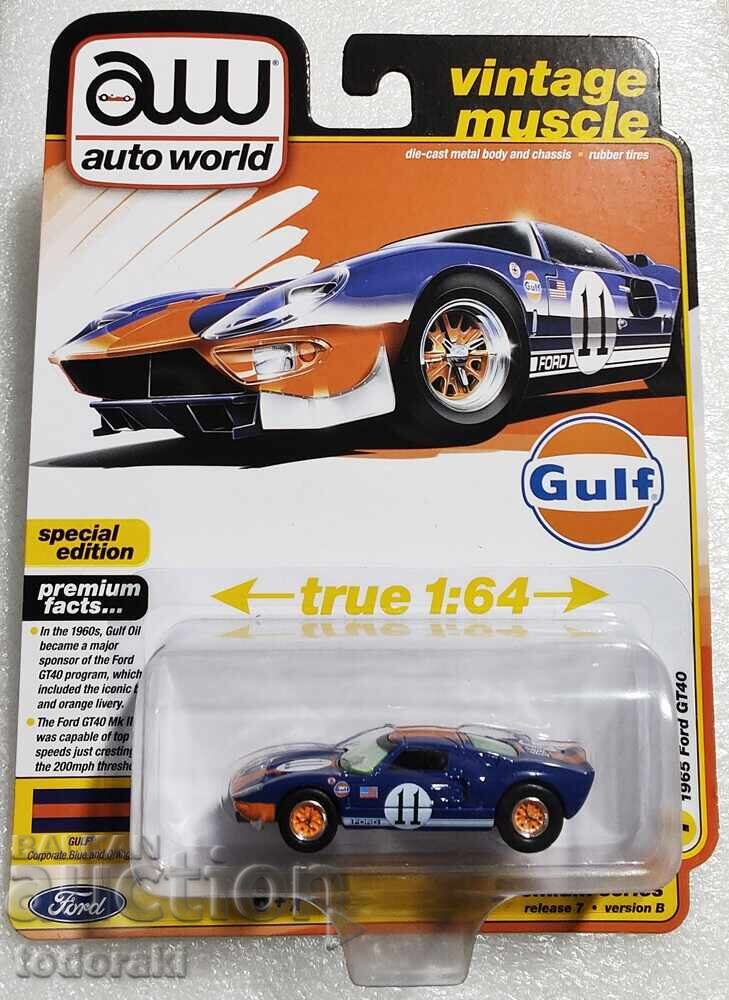 Auto World Premium Gulf 1965 Ford GT 40 1:64 Mașinuță Ford cu preț € 20.00 | 39.12 BGN