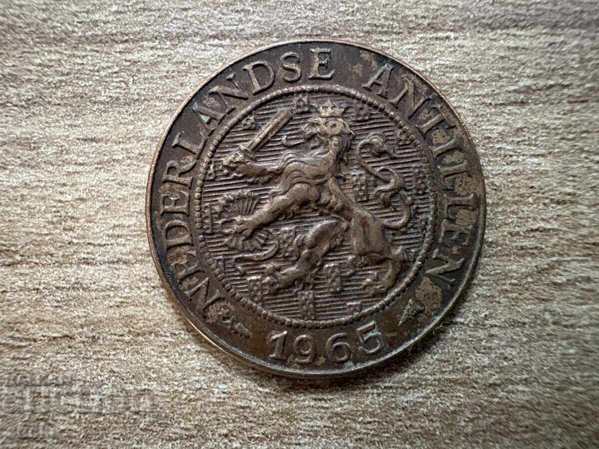 Antilele Olandeze - 2 1/2 cenți (1965) - "Stea" și "Pește" cu preț € 1.35 | 2.64 BGN