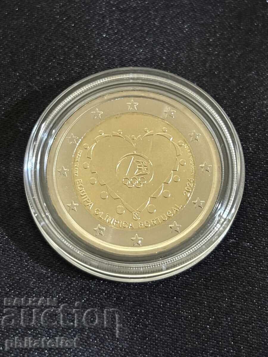 Португалия 2024 – 2 евро - Олимпийски игри в Париж UNC