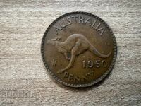 Australia - 1 Penny (1950) - Dot after "PENNY"
