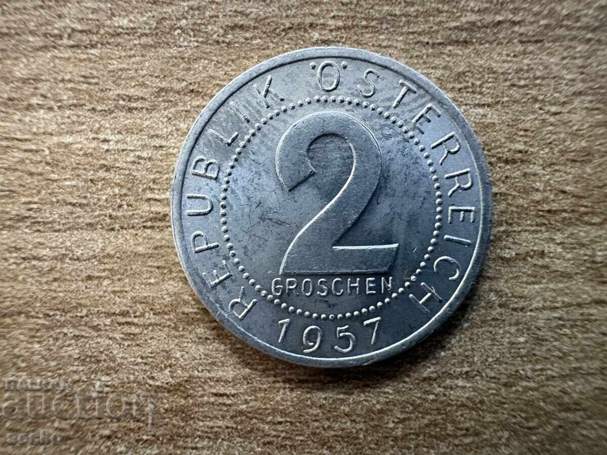 Austria - 2 Groschen (1957)
